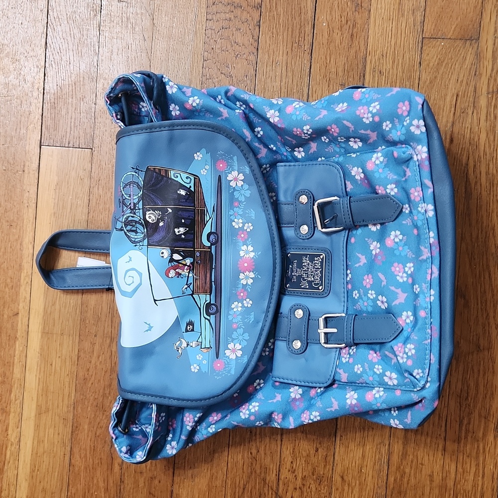 Loungefly Teal Blue Floral 'Nightmare Before Christmas' Backpack